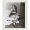 Snooty Pinup Barbara Paulin Sulks / Lingerie - Stockings (Vintage Irving Klaw Photo 1950s)