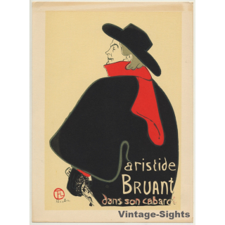 Toulouse-Lautrec: Aristide Bruant (Vintage Silkscreen Print ~ 1950s)