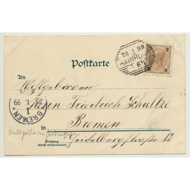 Vienna / Austria: Brunnen An Der Hofburg / Kaiserliche Burg (Vintage PC Litho 1899)