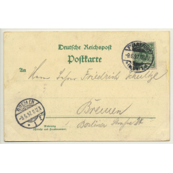 Germany: Gruss Aus Frankfurt a/M (Vintage PC Litho 1897)