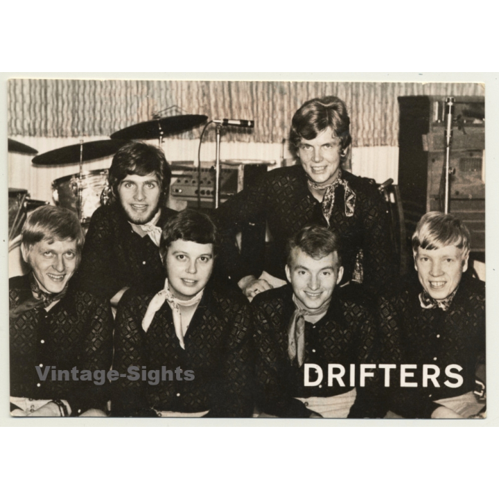 Drifters - Swedish Pop Band (Vintage Fan RPPC 1969)