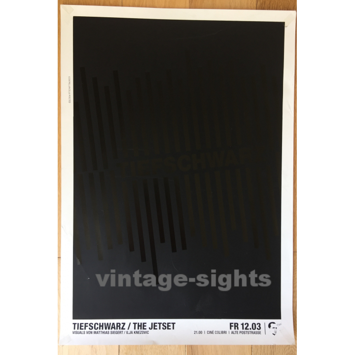 Tiefschwaz / The Jetset @ Ciné Colibri / Stutggart (Silkscreen Printed DJ Gig Poster)