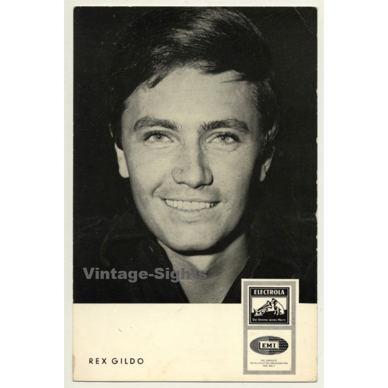 Rex Gildo / EMI Electrola- Schlager (Vintage Fan Postcard ~1960s)