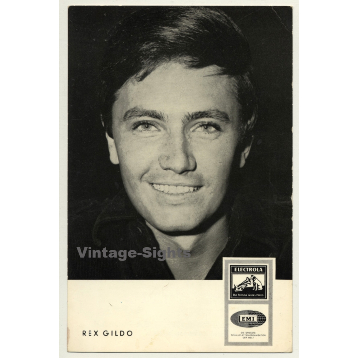 Rex Gildo / EMI Electrola- Schlager (Vintage Fan Postcard ~1960s)