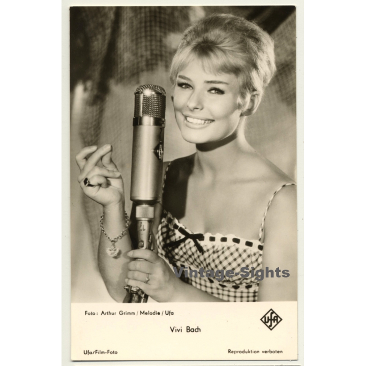 Vivi Bach / UFA Film - Schlager (Vintage Fan RPPC ~1960s)