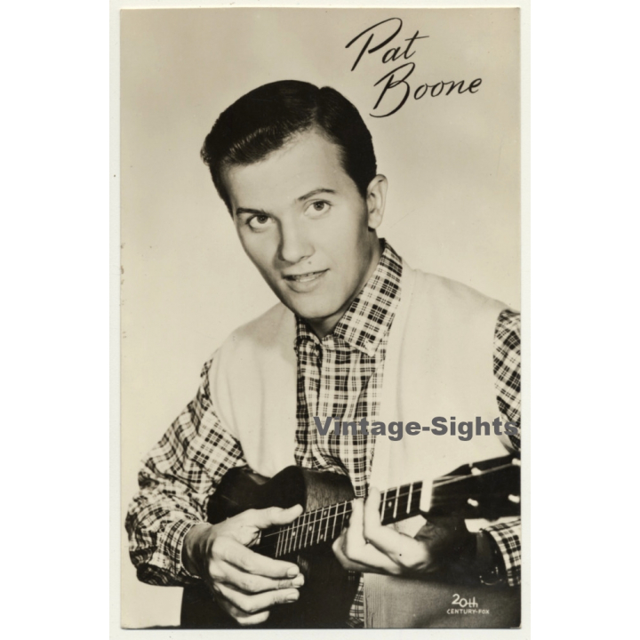 Pat Boone / 20th Centur Fox - Speedy Gonzales (Vintage Fan RPPC ~1960s)