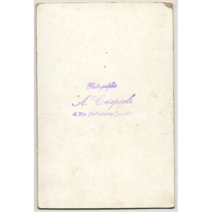 A. Crispiels / Bruxelles: Family Portrait / Victorian Era (Vintage Cabinet Card ~1870s/1880s)