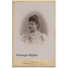 R. Melchers / Charleroi: Portrait Of Woman / Victorian Era (Vintage Cabinet Card ~1870s/1880s)