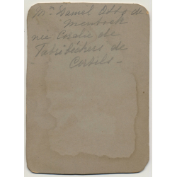 Coralie de Fabribeckers De Cortils / Daniel Otto De Mentock (Vintage Cabinet Card ~1880s)