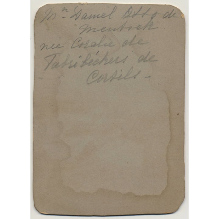 Coralie de Fabribeckers De Cortils / Daniel Otto De Mentock (Vintage Cabinet Card ~1880s)