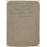 Coralie de Fabribeckers De Cortils / Daniel Otto De Mentock (Vintage Cabinet Card ~1880s)