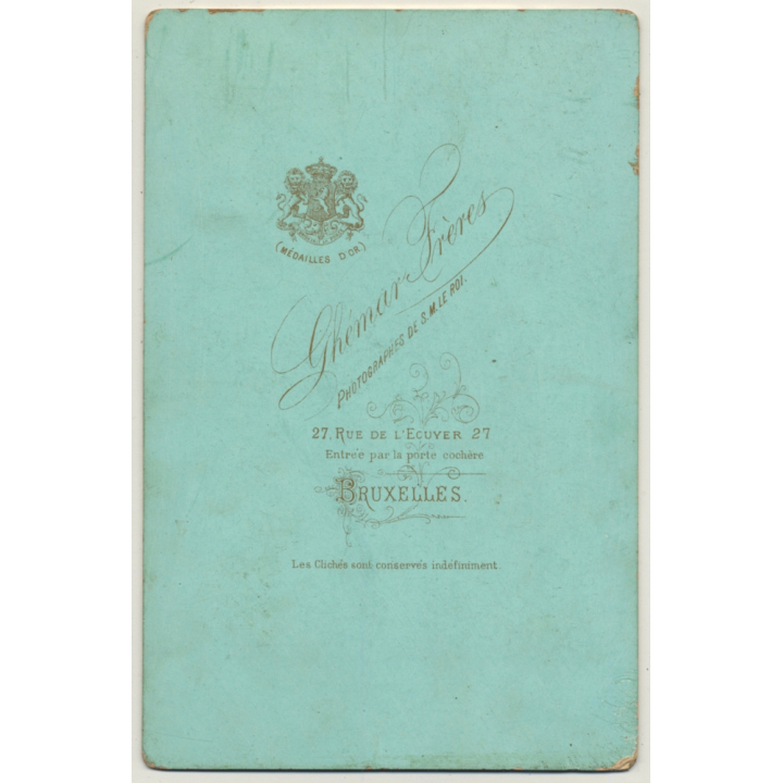 Ghémar Frères: Portrait Of Skinny Man With Moustache (Vintage Cabinet Card ~1860s/1870s)