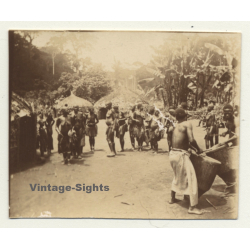 Congo-Belge: Dance Of Indigenous Tribe *5 / Wananda - Drums (Vintage Photo ~1920s/1930s)