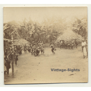 Congo-Belge: Dance Of Indigenous Tribe *6 / Wananda - Tambour (Vintage Photo ~1920s/1930s)