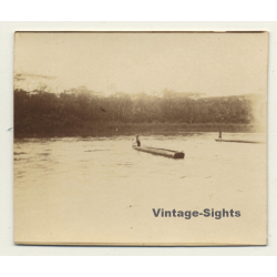 Congo-Belge: Boat On Lake Albert Edward / Lac Édouard (Vintage Photo ~1920s/1930s)
