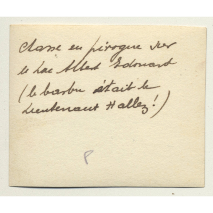 Lake Edward / Congo-Belge: Hunt On Canoe / Lieutenant Hallez (Vintage Photo ~1920s/1930s)