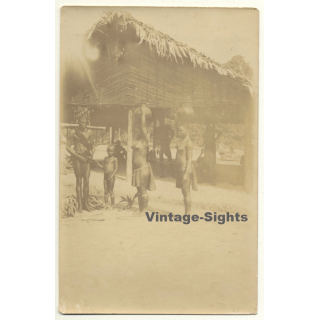 Congo-Belge: Indigenous Water Carriers / Porteurs D'Eau (Vintage Photo ~1920s/1930s)