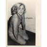 Natural Nude Blonde Woman *1 / Eyes - Necklace (Vintage Photo ~ 60s/70s 24x18 CM)