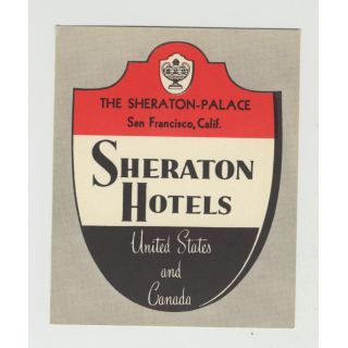 Sheraton Palace - San Francisco / USA (Vintage Luggage Label)