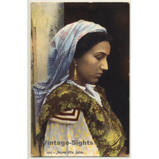 Lehnert & Landrock: Jeune Fille Juive - 694 (Vintage Postcard ~1910s/1920s)
