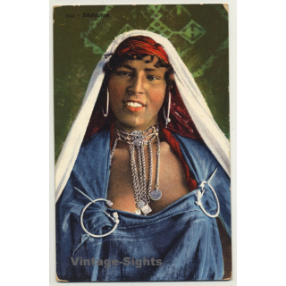 Lehnert & Landrock: Bédouine - 594 (Vintage Postcard ~1910s/1920s)