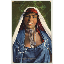 Lehnert & Landrock: Bédouine - 594 (Vintage Postcard ~1910s/1920s)