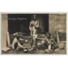 India: A Samp Wallah / Snake Charmers N° 40 (Vintage RPPC ~ 1910s)