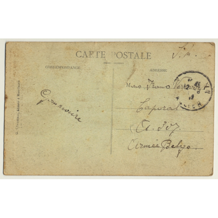 Louis Coulon / Longest Beard Ever 3.35 Meter (Vintage Postcard ~1900s/1910s)