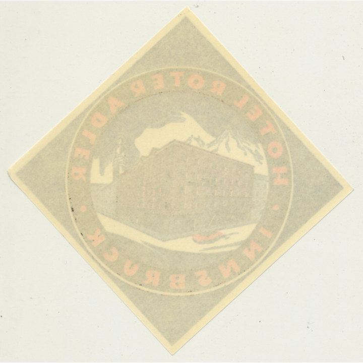 Innsbruck / Austria: Hotel Roter Adler (Vintage Luggage Label)