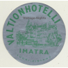 Imatra / Finland: Valtionhotelli (Vintage Luggage Label)