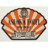 New Delhi / India: Ashoka Hotel (Vintage Luggage Label)