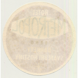Brno / Czech Republic: Hotel Metropol (Vintage Luggage Label)