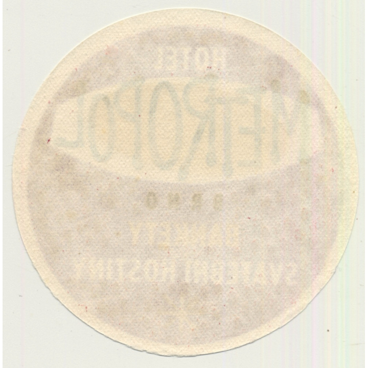 Brno / Czech Republic: Hotel Metropol (Vintage Luggage Label)