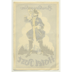 Berchtesgarden / Germany: Hotel Post (Vintage Luggage Label)