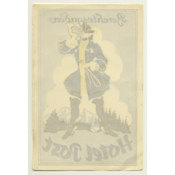 Berchtesgarden / Germany: Hotel Post (Vintage Luggage Label)
