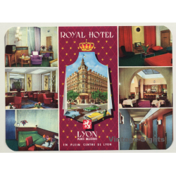 Lyon / France: Royal Hotel (Vintage Luggage Label)