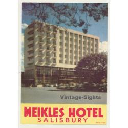 Salisbury / United Kingdom: Meikles Hotel (Vintage Luggage Label)