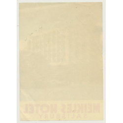 Salisbury / United Kingdom: Meikles Hotel (Vintage Luggage Label)