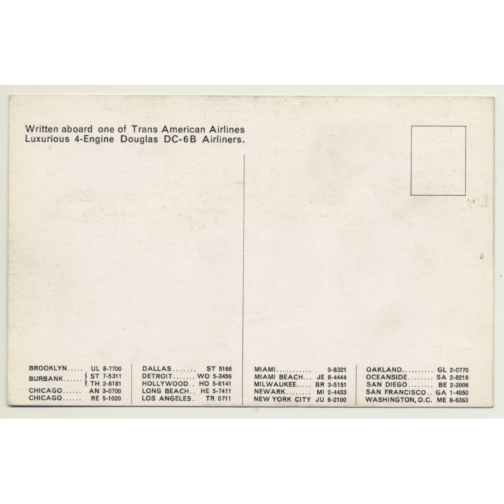 Trans American Airlines: Douglas DC-6 B (Vintage PC Aviation)