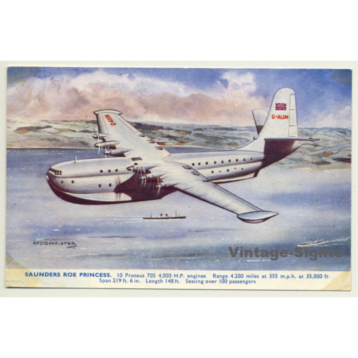 Saunder Roe Princess - Flying Boat (Vintage PC Aviation)