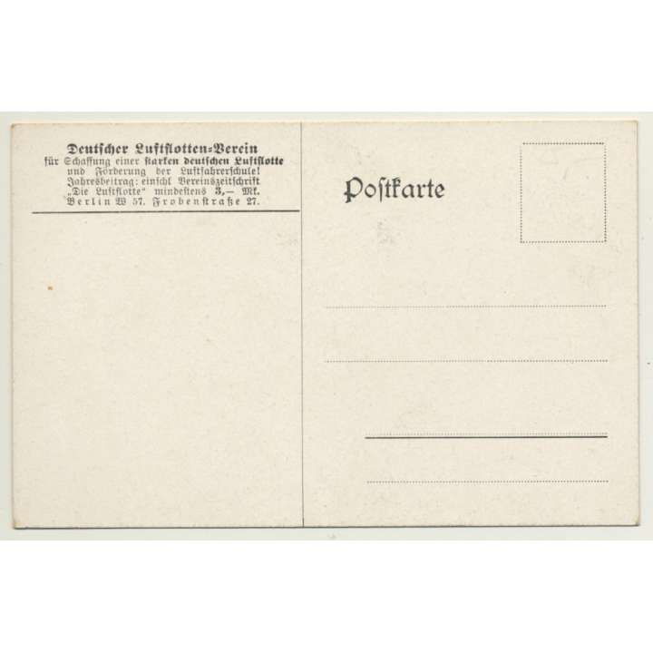 Luftflotte Begleitet Kriegsschiffe / Zeppelin (Vintage PC Aviation ~1910s)