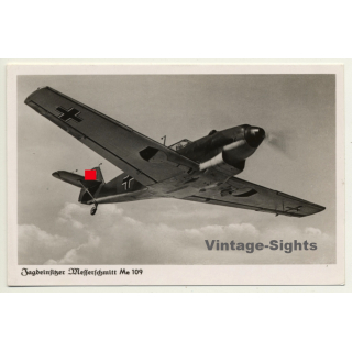 Jagdeinsitzer Messerschmitt Me 109 (Vintage RPPC Aviation 1943)