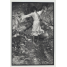 Natural Beauty Poses In Mediterranean Cave / Nip Slip (Vintage Amateur Photo)