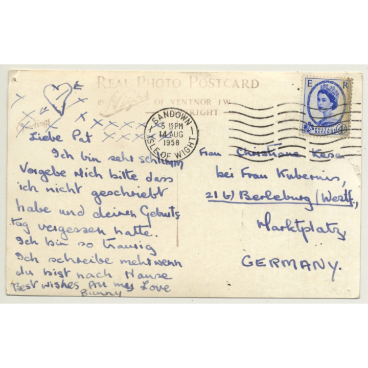 Isle Of Wight / UK: St. Catherine'S Lighthouse - Niton (Vintage RPPC 1958)