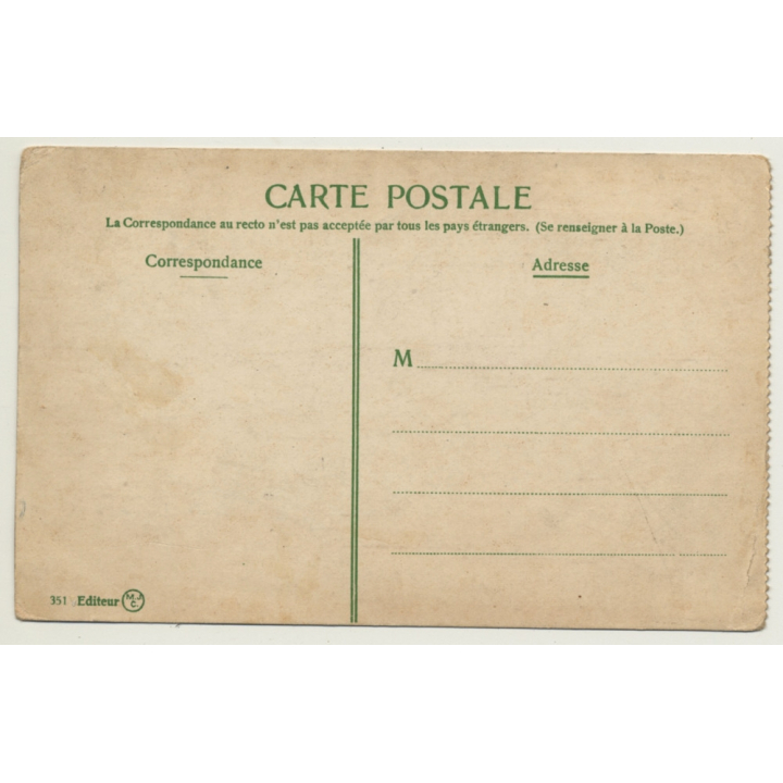 Unidentified Lighthouse - Full Moon - Rowboat (Vintage Postcard)