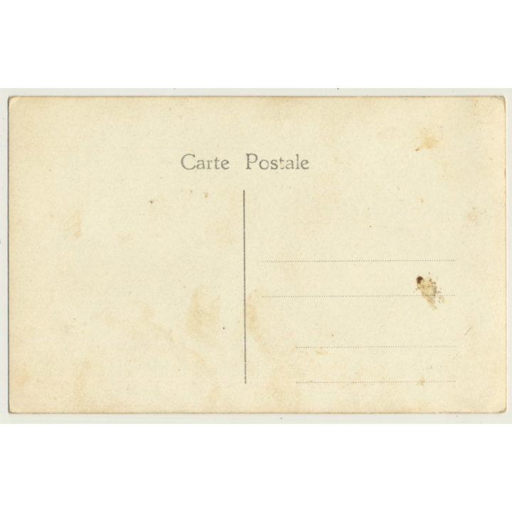 Africa: Man Caresses Young Leopard (Vintage RPPC ~1950s)