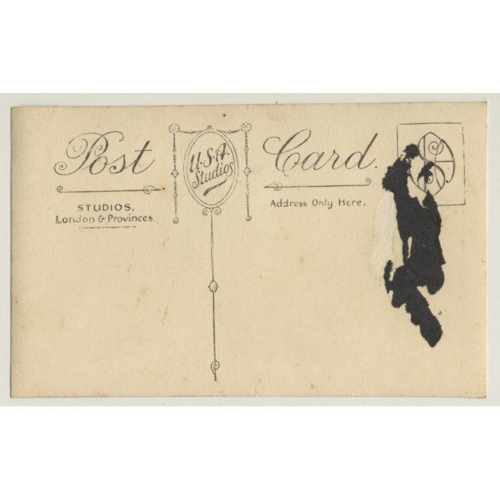 Portrait Of Belgian Upper Society Family / Officer (Vintage RPPC ~1910/1920ss)