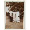 Congo Belge: Native Servant Family With Kid Of Colonial Masters (Vintage Photo 1940)