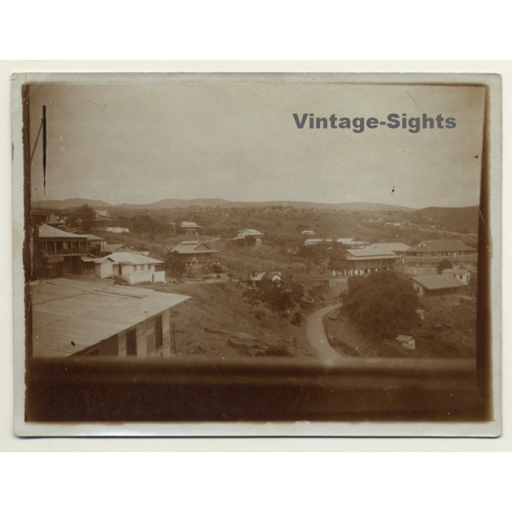 Congo Belge: View Over Unidentified Colonial Settlement (Vintage Photo 1910s/1920s)