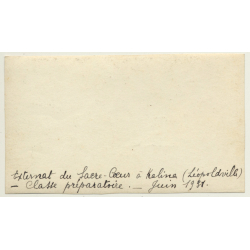 Kalina / Congo Belge: Classe Péparatoire - Externat Du Sacre Coeur (Vintage Photo 1931)